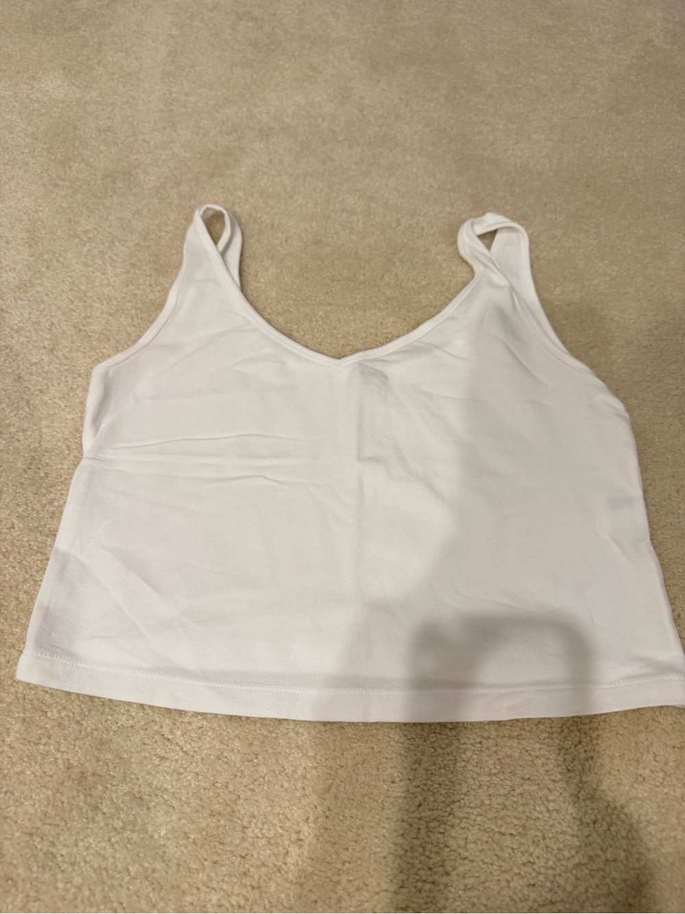 Uniqlo White Cropped Tank